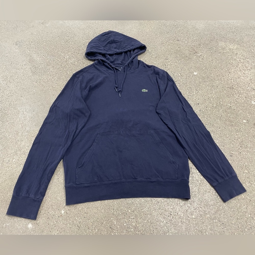 Lacoste Navy Blue Hoodie size Large - Picture 2 of 9